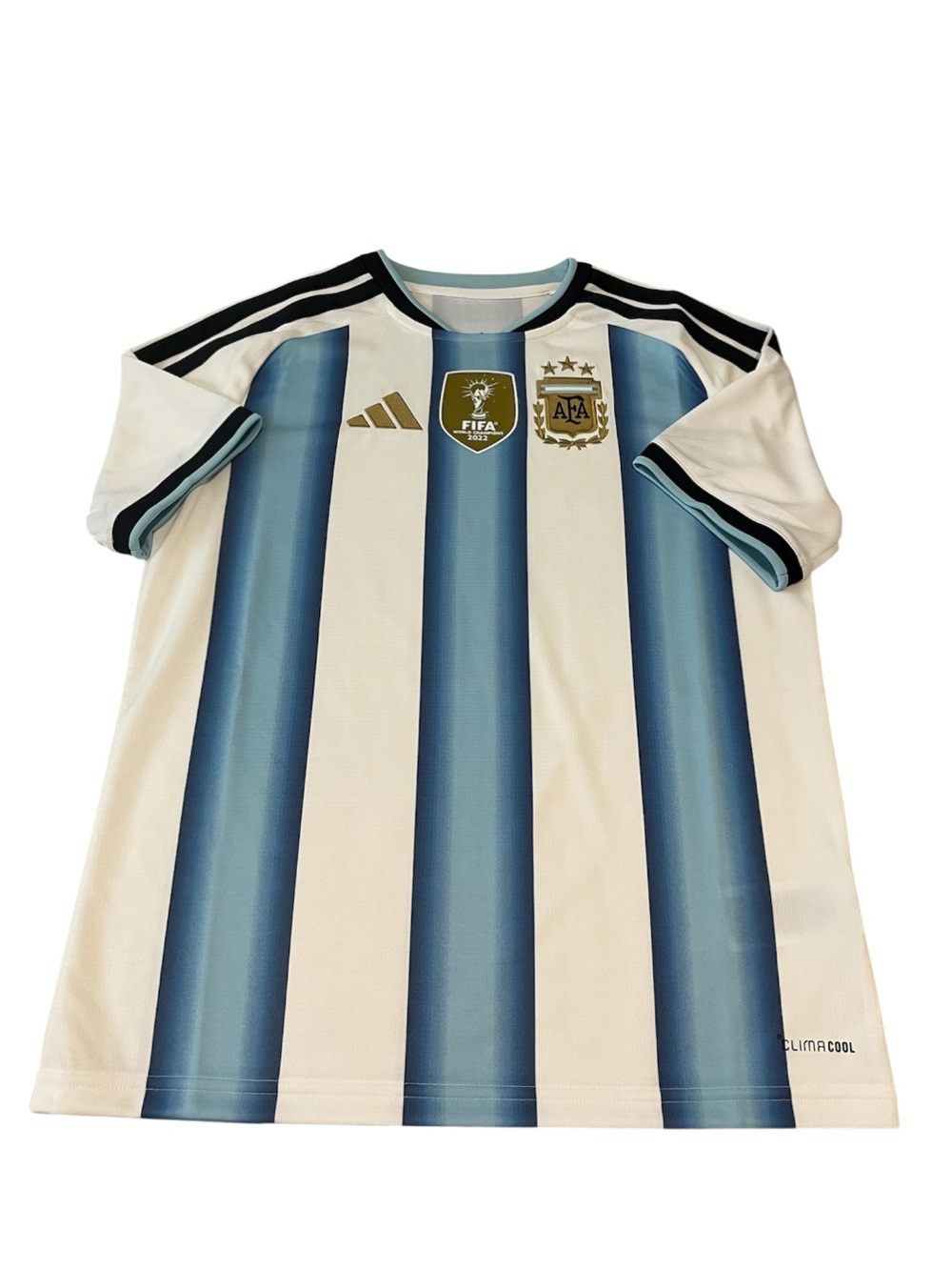 adidas Argentina Kids Soccer Jersey - White & Light Blue